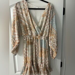 Peach Love California White and Black Dress